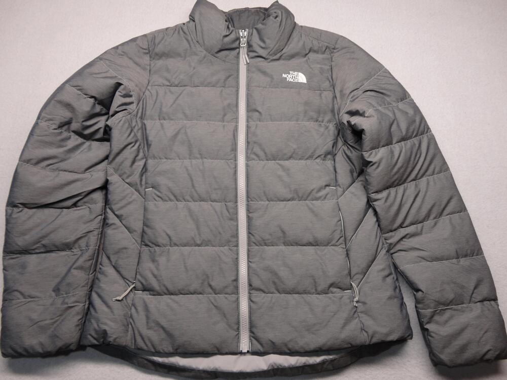 The North Face Jacket Womens Medium Gray 600 Down Puffer Full Zip Warm Coat